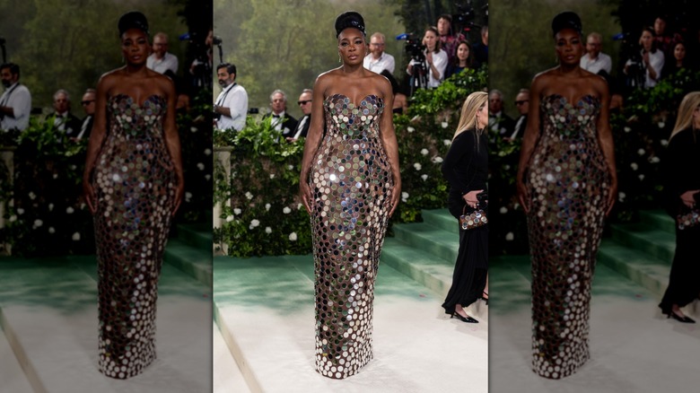 Venus Williams in mirrored Marc Jacobs dress at the 2024 Met Gala